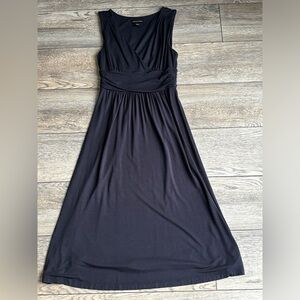 Adrienne Vittadini Sleeveless Knit Midi Dress Navy Blue Sz XS